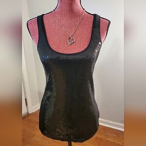 Armani Exchange Black Sequins Tank Top - Medium - Like New‎